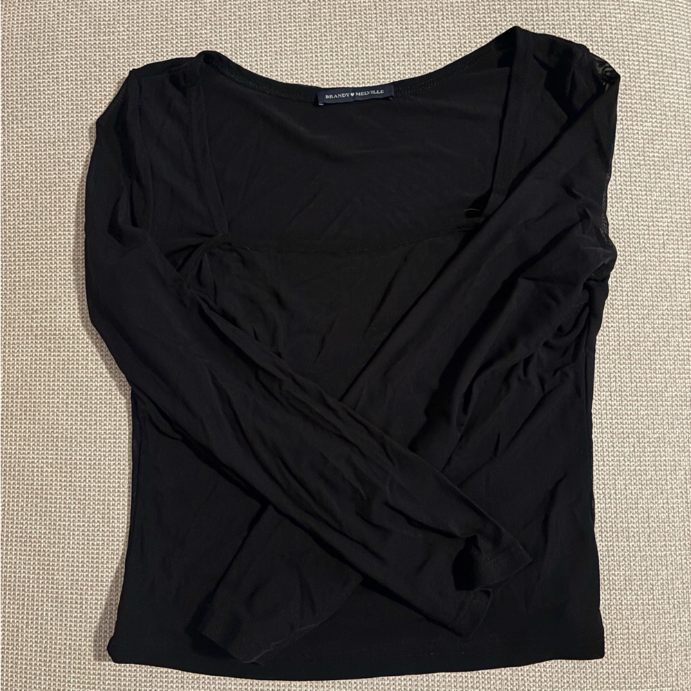 Brandy Melville Black Long Sleeve Top